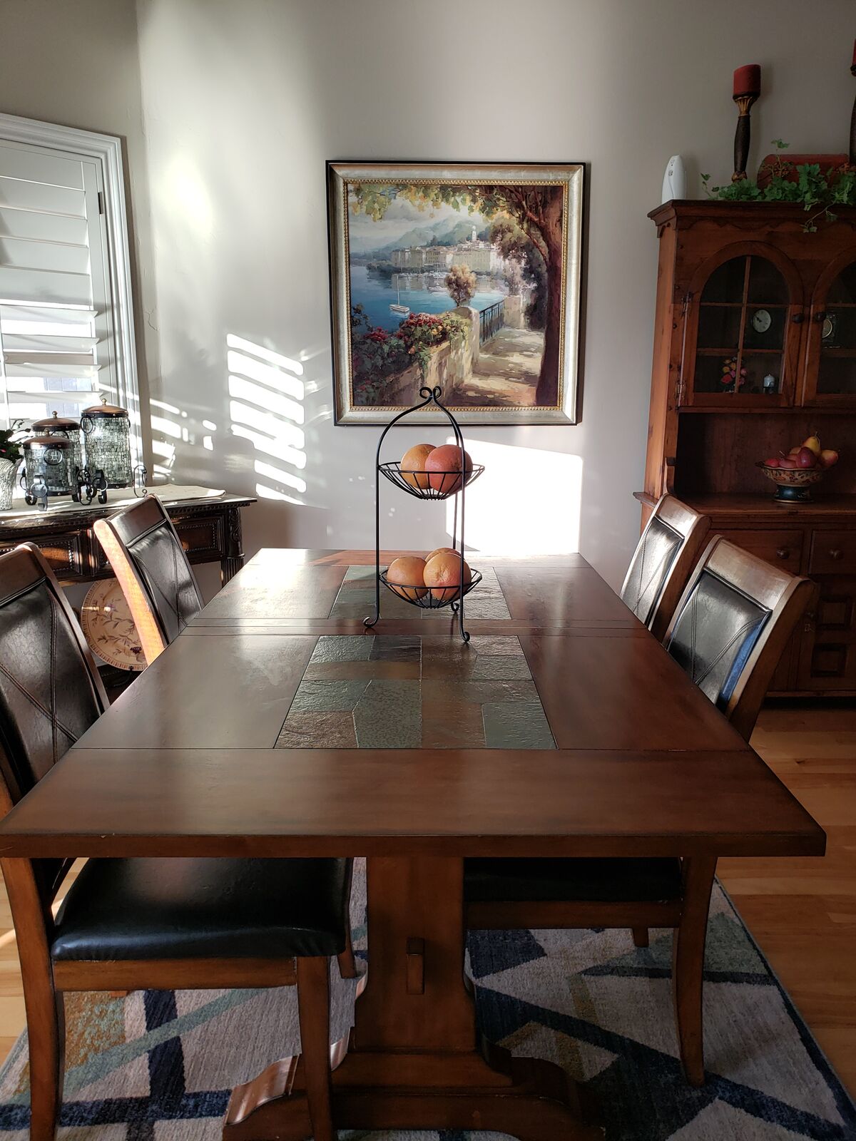 Solid Dark Wood w/ 4 chairs $200