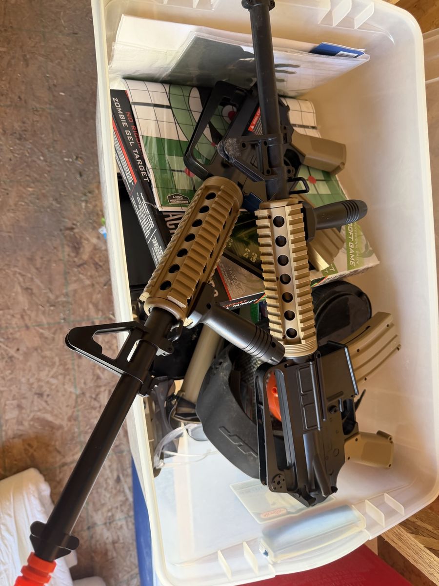 Air soft guns and accessories