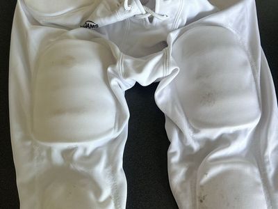 Used Adams Youth XL Integrated Football Pants White Built-In Padding