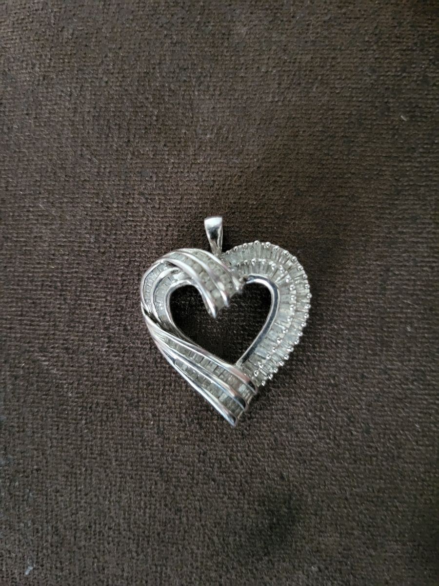 925 JWBR Brand Diamond heart pendant