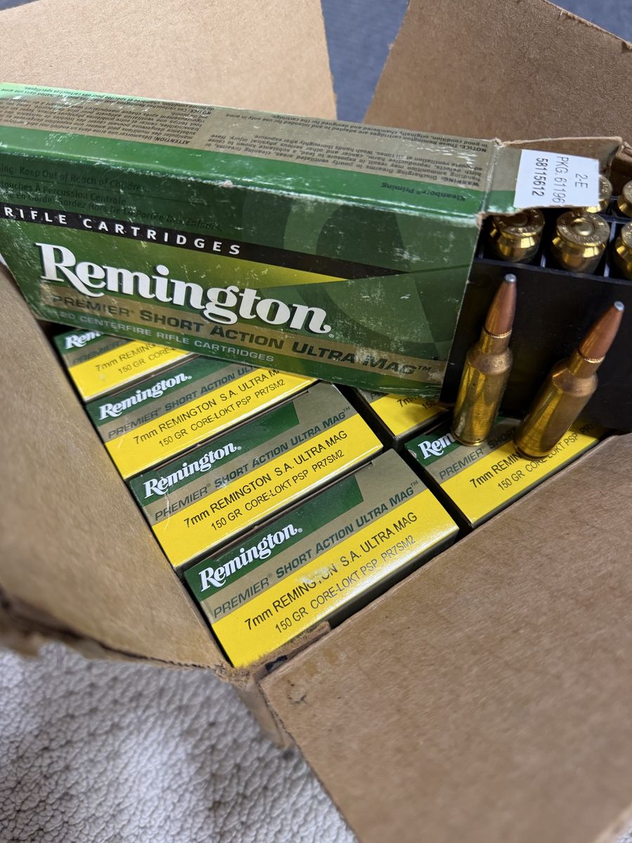 7mm remington SA ULTRA MAG 150 grain core-lockt psp