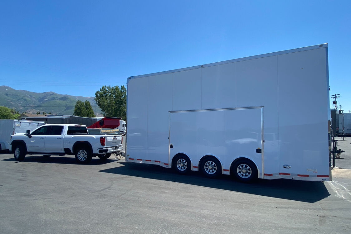 2021 ATC STACKER TRAILER Aluminum Enclosed 8.5x24 Car Hauler Toy Hauler Cargo