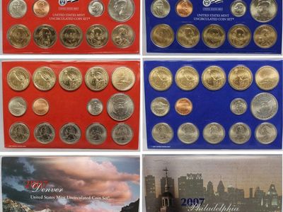 2002 2004 2007 2011 US Mint Uncirculated Coin Sets