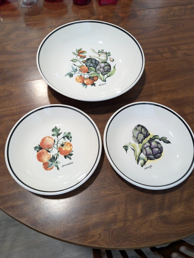 Over and Back 3 piece pasta dish and bowl set