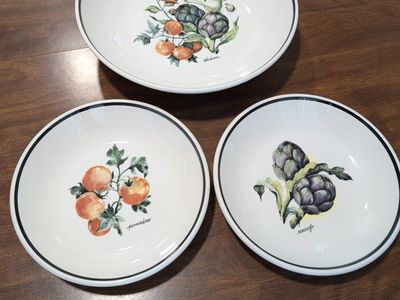 Over and Back 3 piece pasta dish and bowl set
