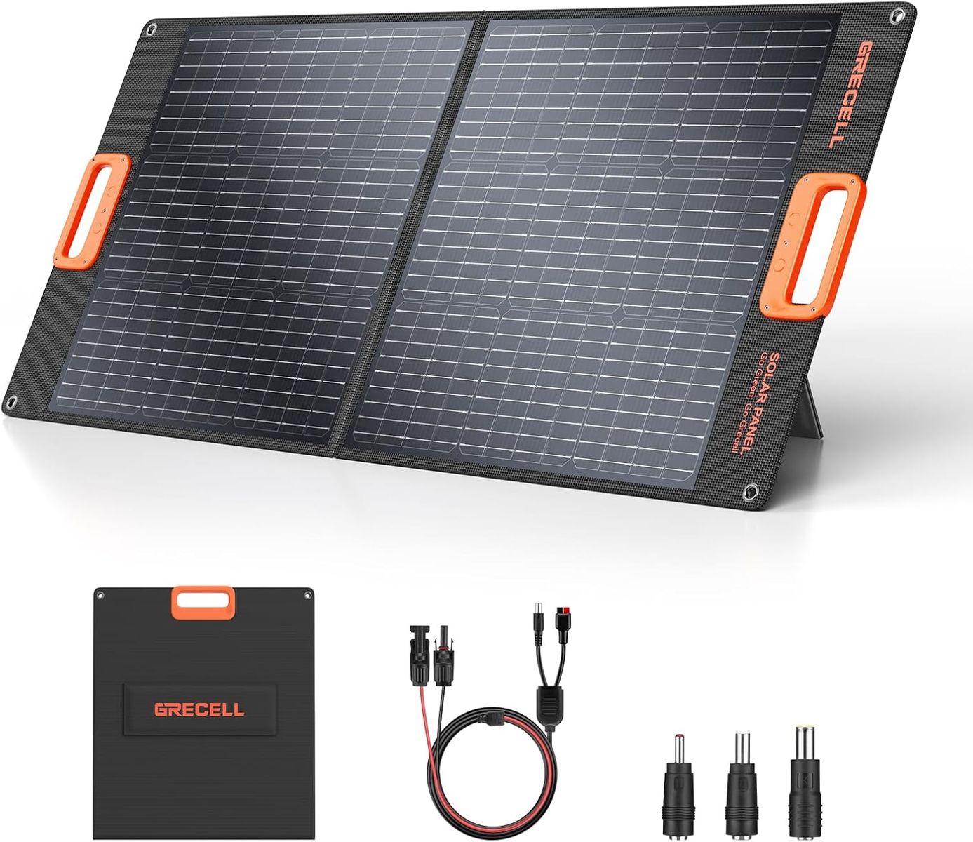 Brand New 100 Watt Portable Solar Panel for Off-Grid Clean Electricity Plus Adapters