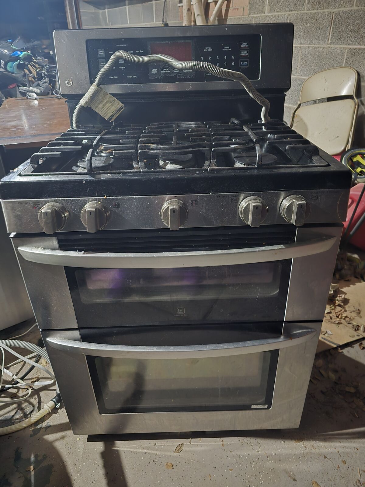 LG double oven gas range