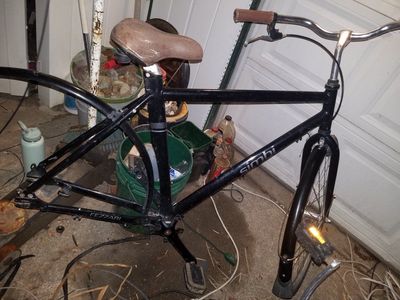 Simbi Fezzari Black Bicycle Frame - Used/Incomplete Bike for Parts/Repair