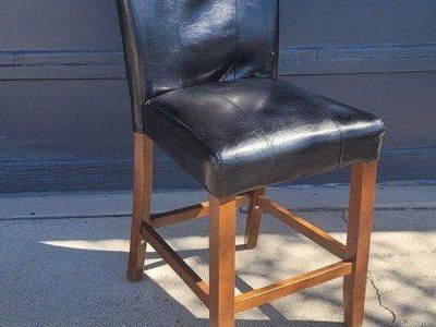 Chair Black Leather Bar height x3 $10 each