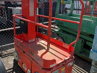 Used Personnel Man Lift Snorkel TM12 Aerial Manlift 12' Platform Electric