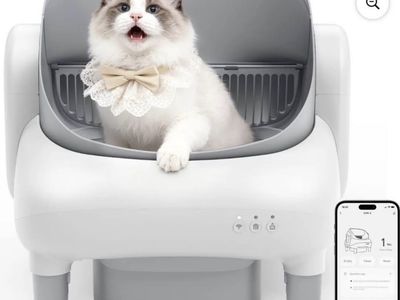 Smart Self-Cleaning Cat Litter Box – APP Control, Safety Sensors, Washable Removable Liner, Odor-Free & Low Maintenance