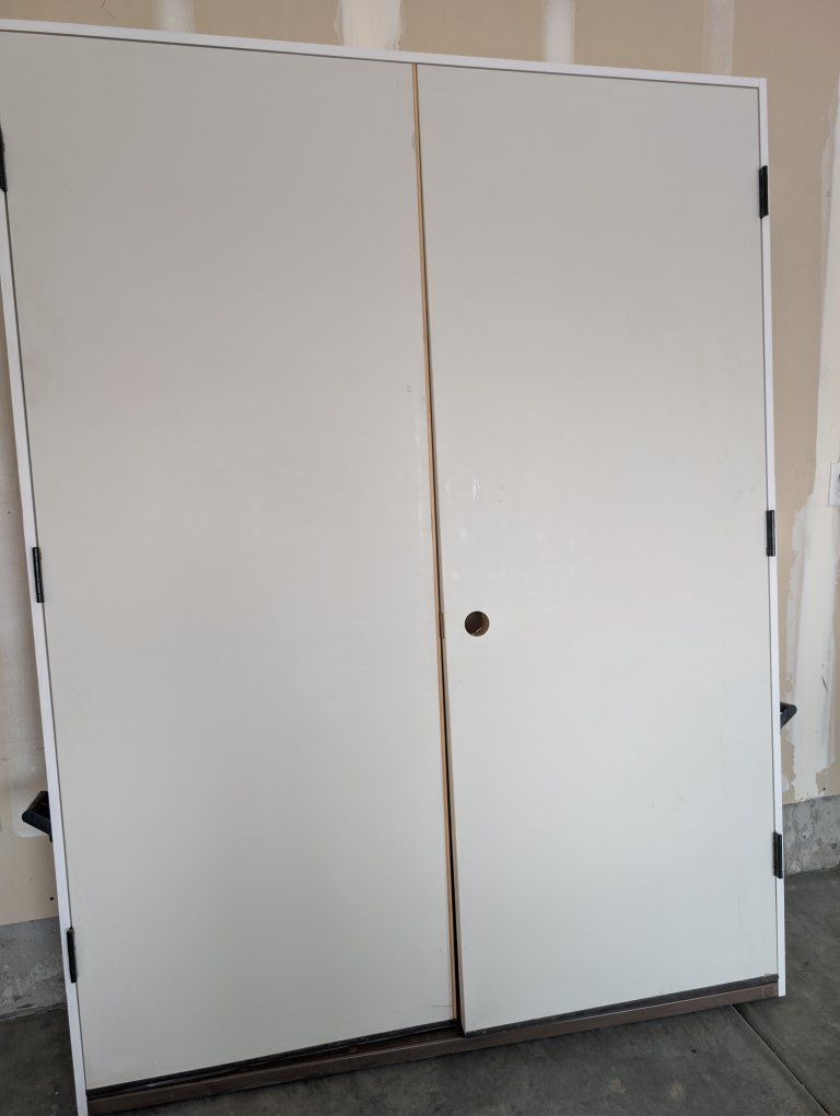 Prehung double exterior door, Brand New!