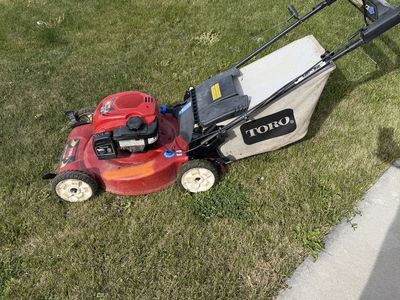 Toro Personal Pace Push Mower - Red Gas Lawn Mower with Bag