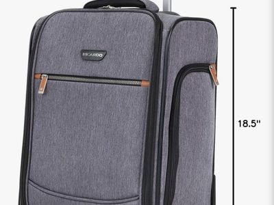 Like-New Ricardo Beverly Hills Shasta Lake 16" Rolling Charcoal Under Seat Luggage Carry-On Bag