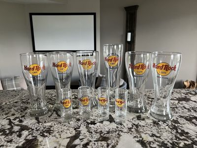 Collectible Hard Rock Glasses and Shot Glasses