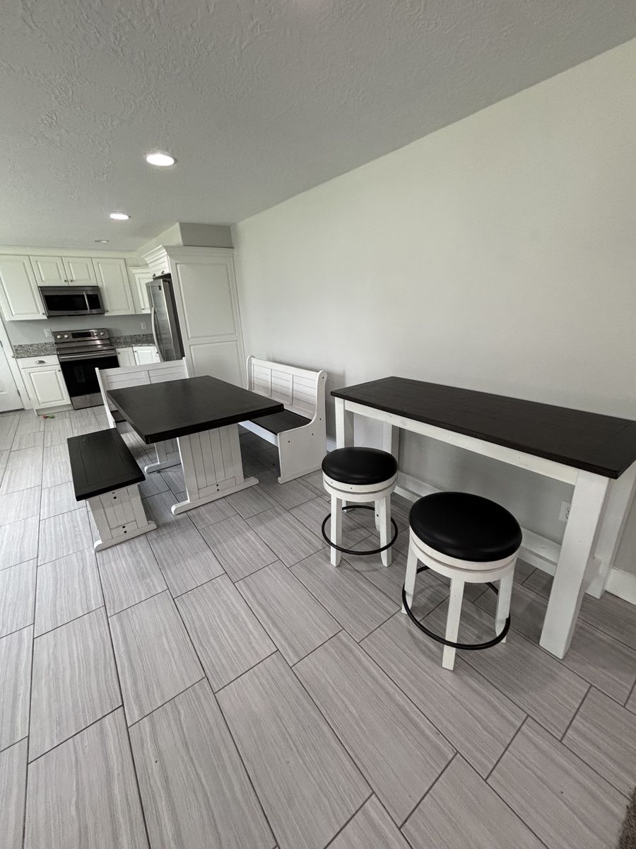 Dining set and console table