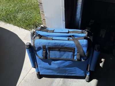 Blue Adjustable Folding Stadium Seat Bleacher Chair with Back Rest