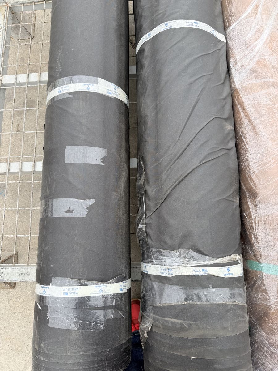 New. 2 Rolls Of 60 Black Canvas More Than 50 Yard