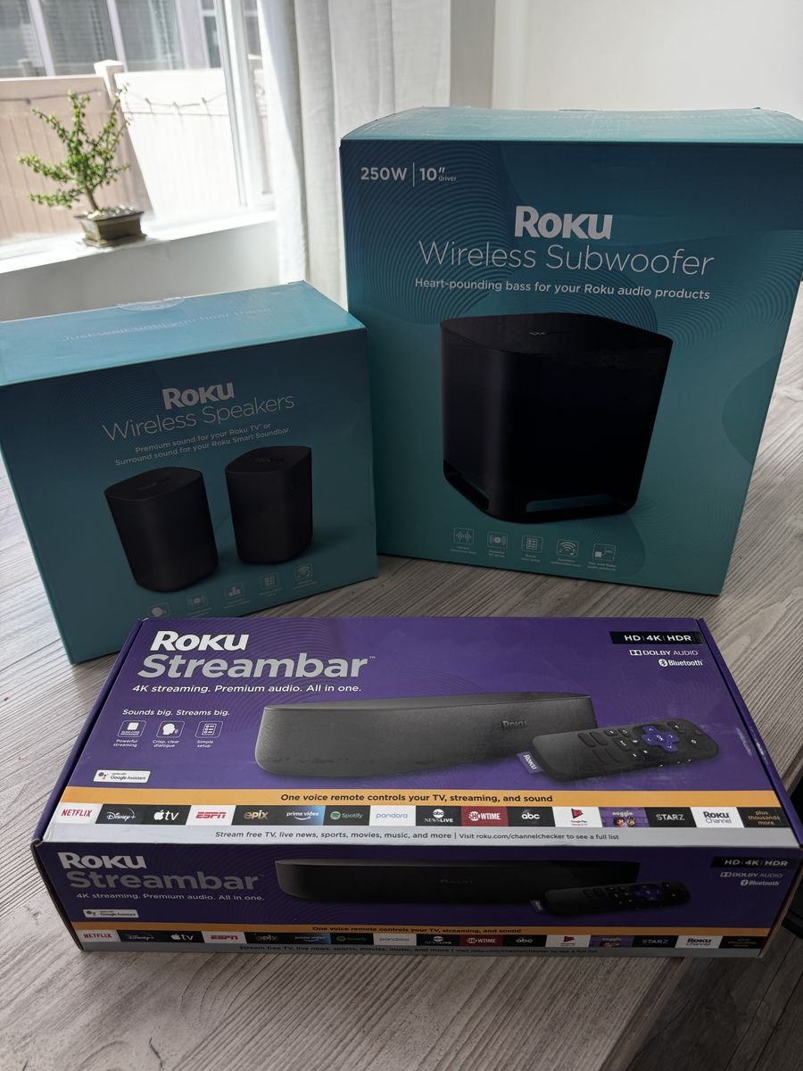 Roku Wireless Speaker Sound System (Soundbar, Subwoofer, Wireless Speakers)
