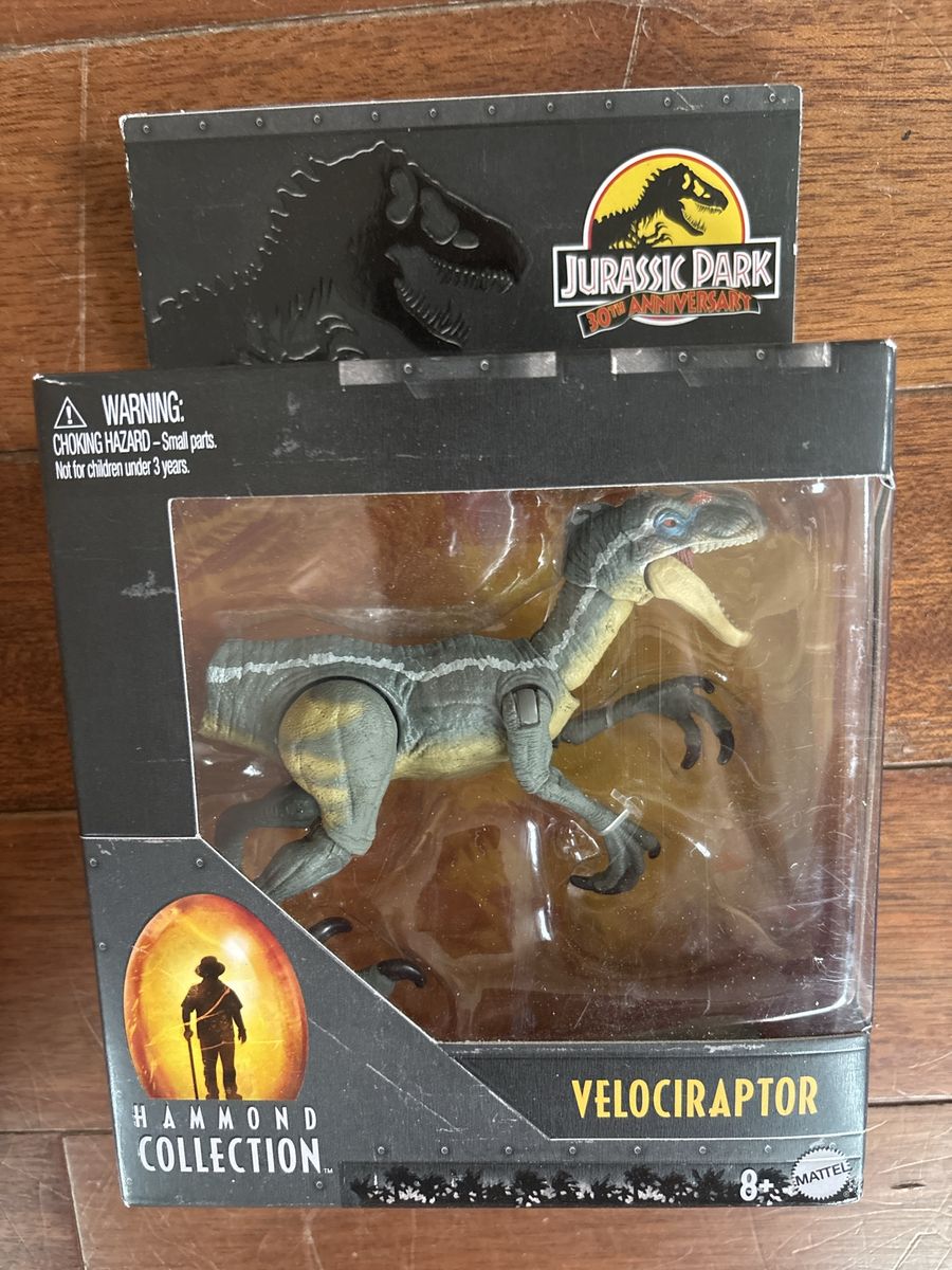 Mattel Jurassic Park III Hammond Collection Velociraptor Action Figure NIB - 30th anniversary edition