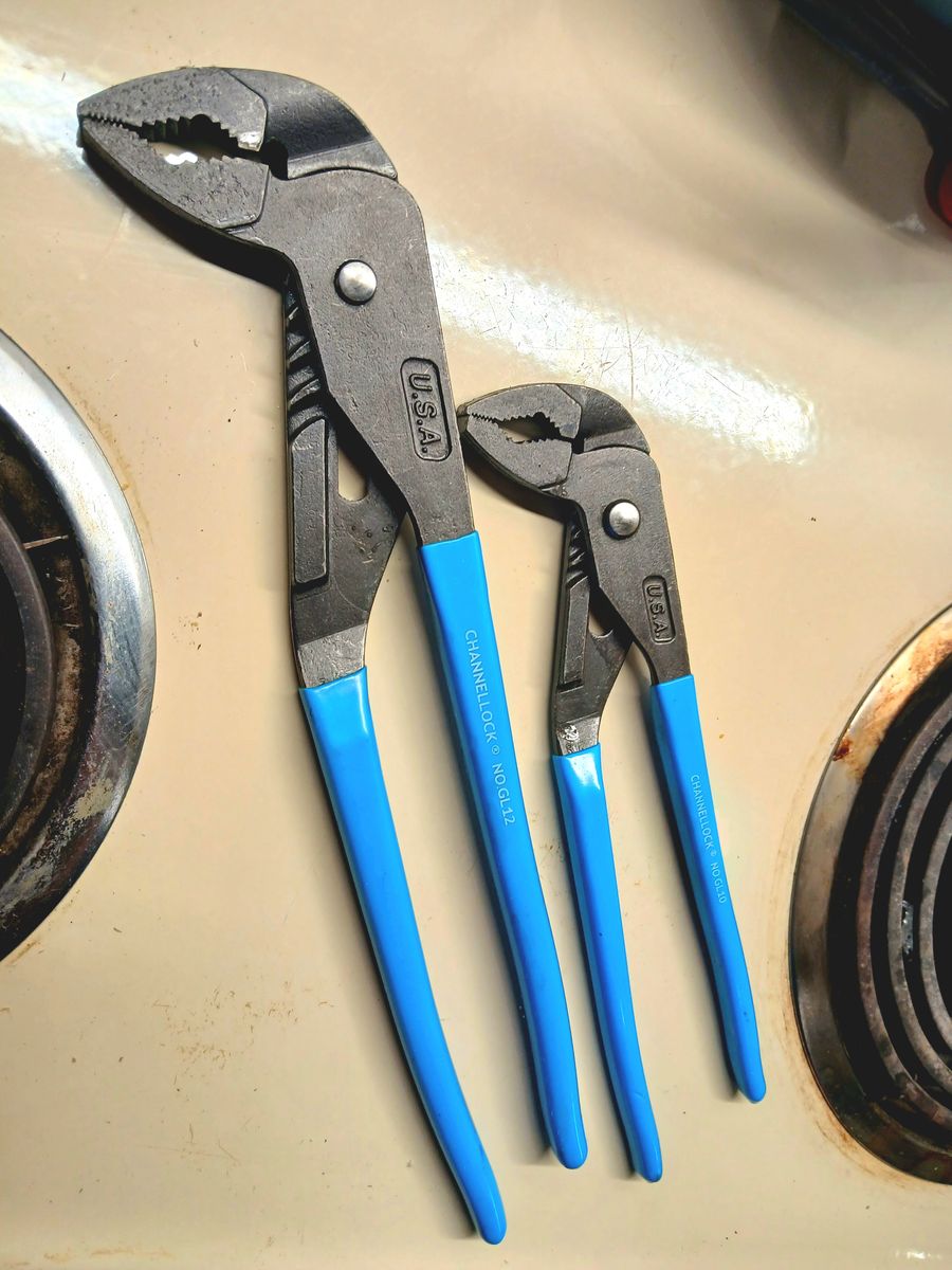 Channellock Tongue and Groove Pliers Set - GL12 and GL10 - Blue Grips