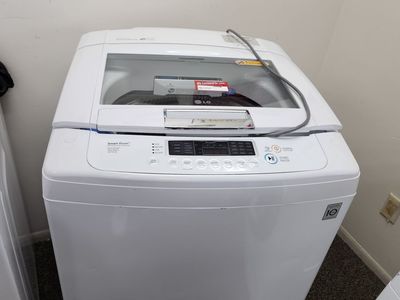 LG Direct Drive Smart Drum Top Load Washer, White