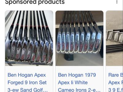 Ben hogan apex forged irons Vintage and Hot-Z Leather Golf Bag with Golf Clubs Set $150 and it’s $400 on eBay