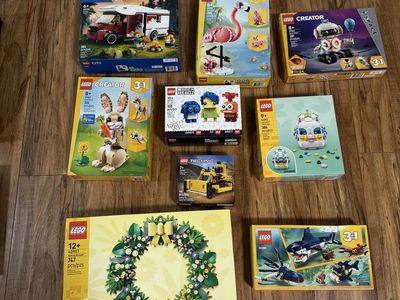 Assorted LEGO Building Sets Lot - Creator, City, Technic, BrickHeadz