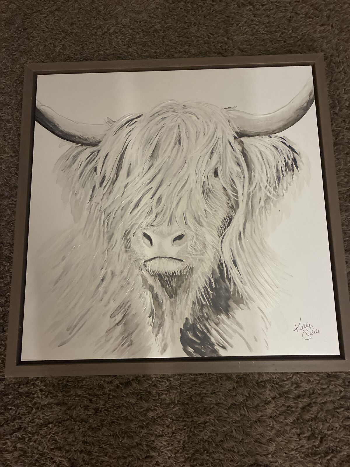Highland cow painting
