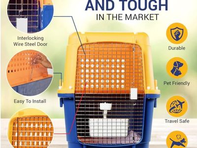 New Assembled Pet Express Pet Crate Durable, Heavy Duty Dog Cat Kennel, Airline Approved Pet Carrier