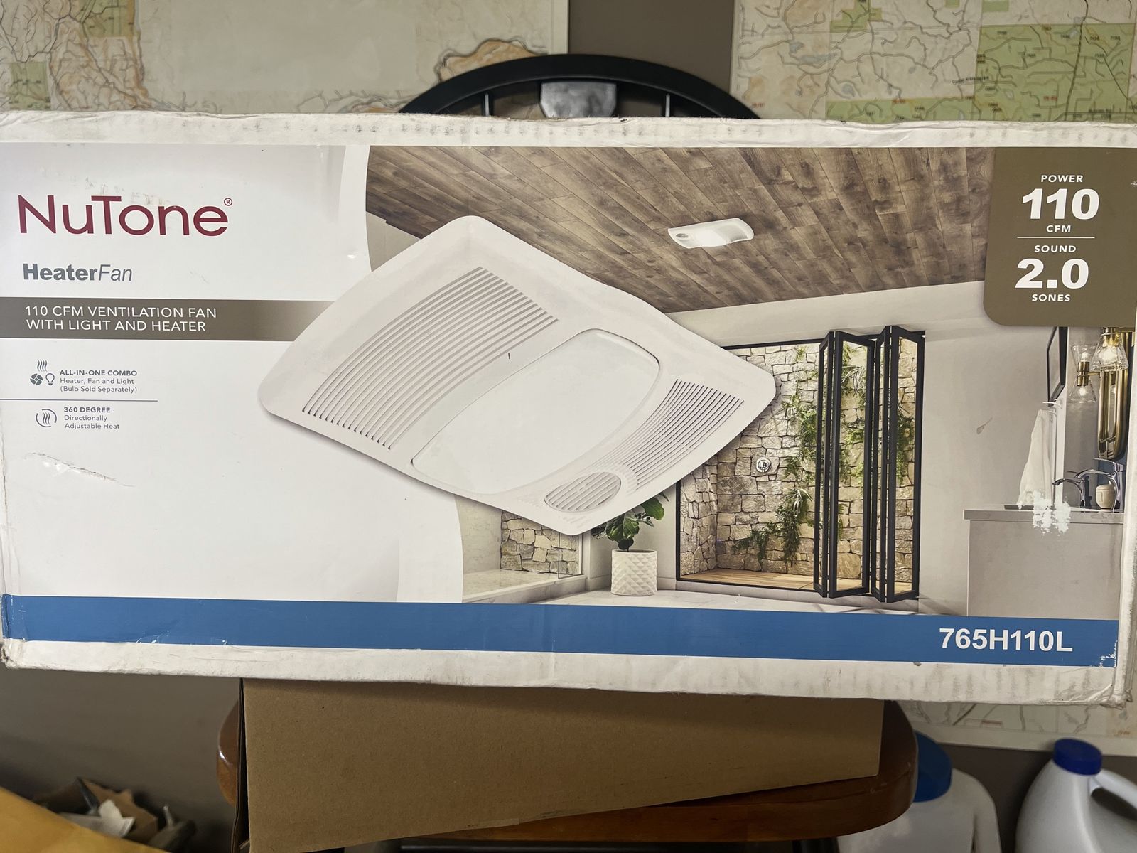 NuTone 765H110L HeaterFan 110 CFM Ventilation Fan with Light and Heater (White) BRAND NEW IN BOX!  CASH ONLY.