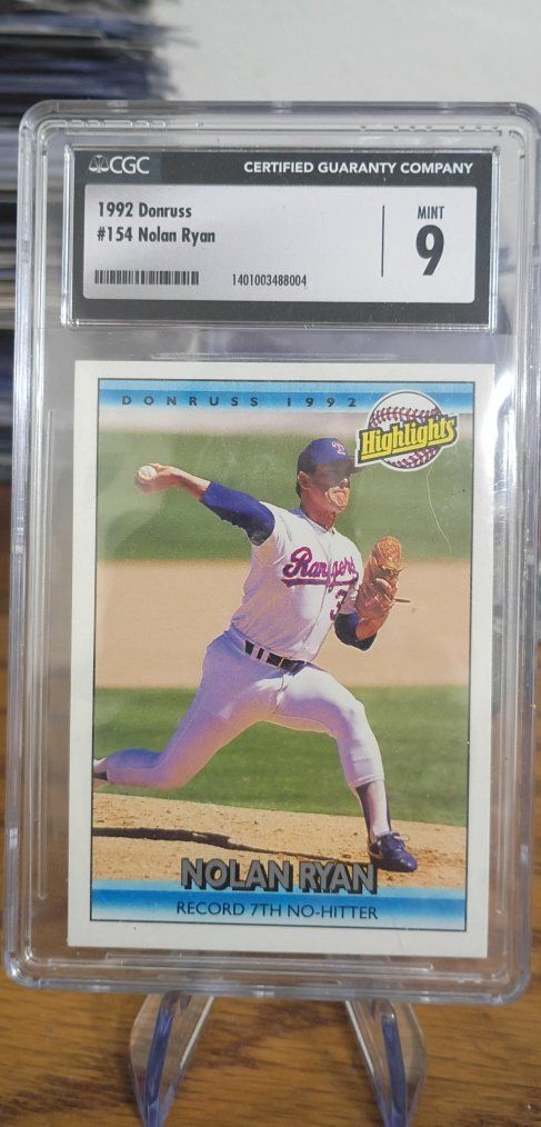 1992 Donruss Nolan Ryan Graded 9 Card