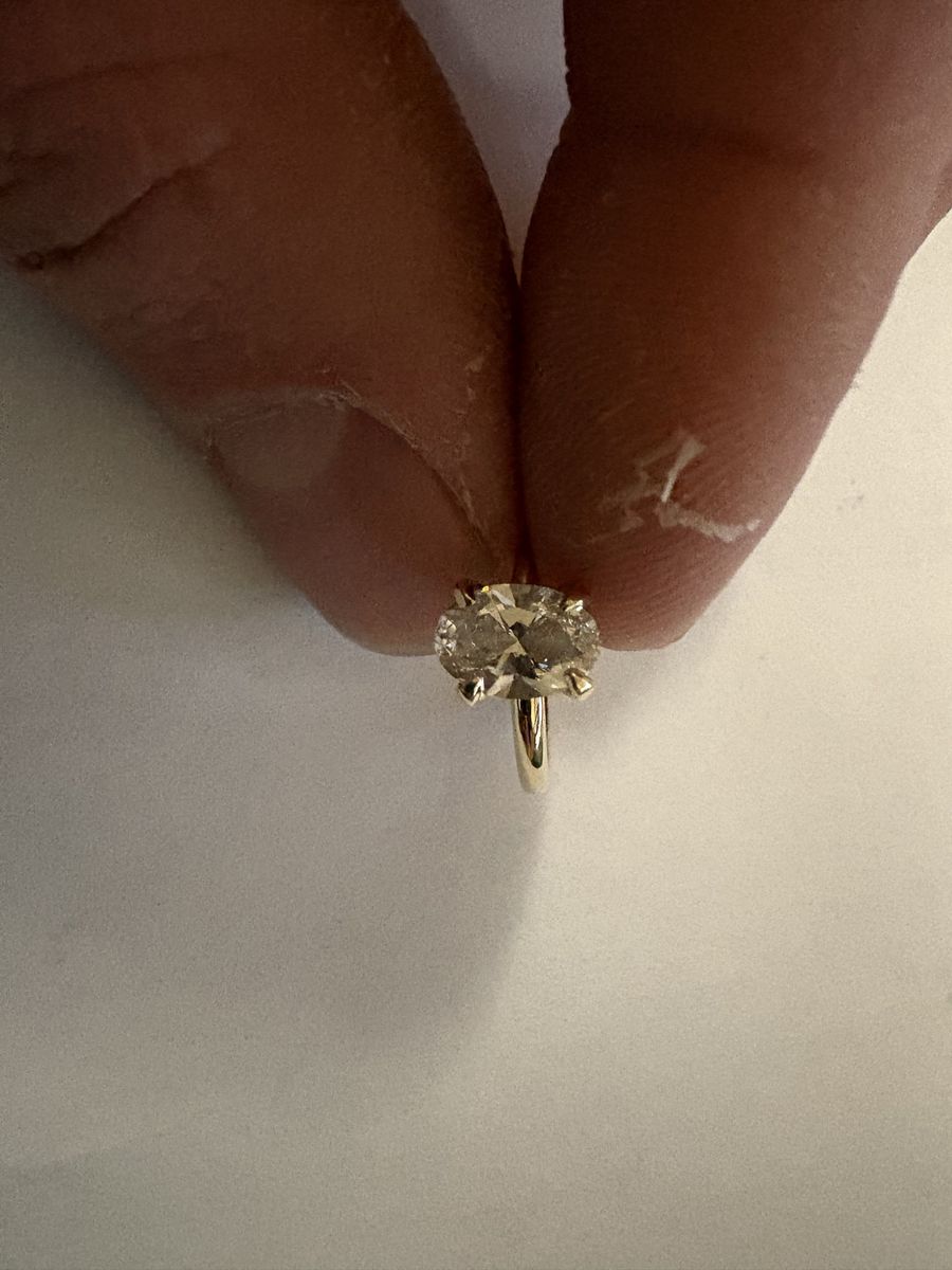 1 Carat Diamond Ring Set on Gold Band Size 4.5