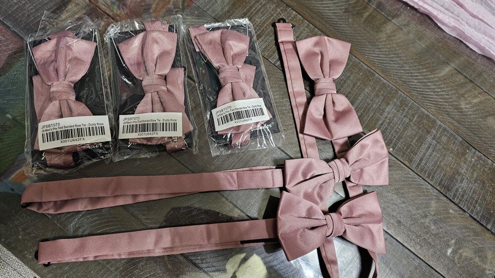 Dusty Rose bowties