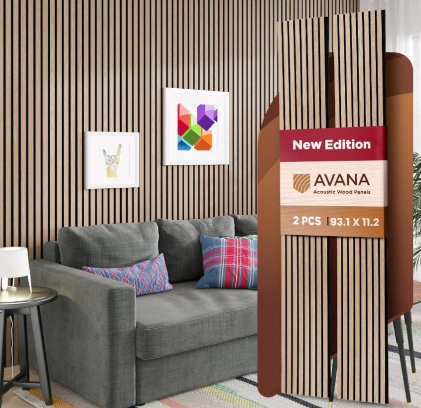 New Avana Acoustic Wood Wall  Panels 2pk