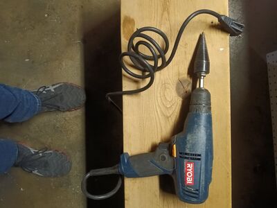 Ryobi Firewood splitting Drillme off.