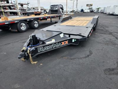2026 RawMaxx 22' GTX Gravity Tilt 14K with Hydraulic Jack Flatbed Equipment Trailer
