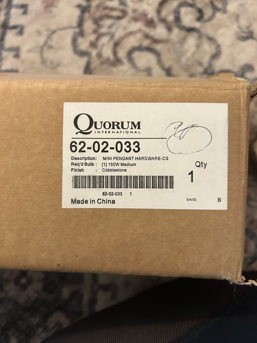 3 New In Box Bronze Pendant Lights.