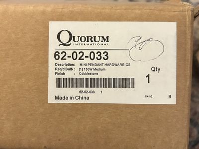 3 New In Box Bronze Pendant Lights.