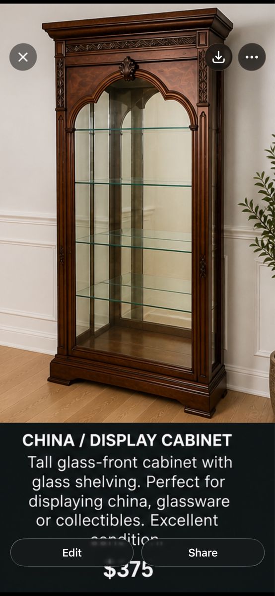 Solid wood Display cabinet