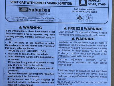 RV On Demand Hot Water heater