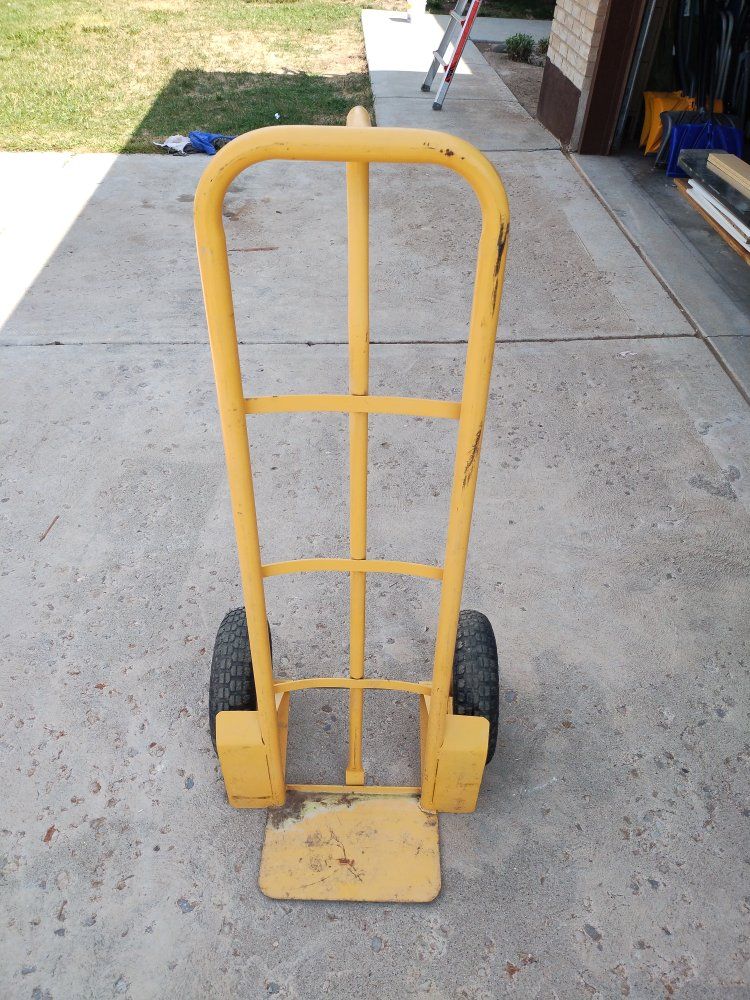 Heavy Duty Yellow Steel Hand Truck