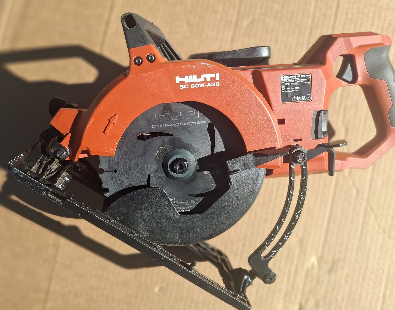 HILTI cordless 36v 7-1/4" saw
