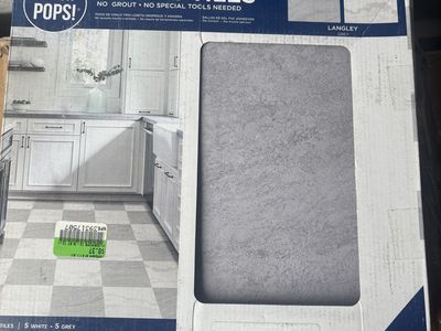 White-Grey Peel And Stick Tiles