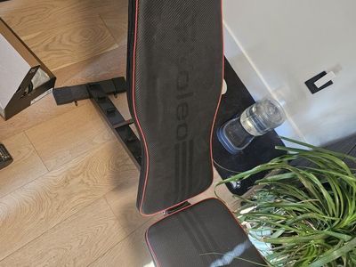 Aleon Adjustable Weight Bench for Home Gym Workouts, Black/Red Trim