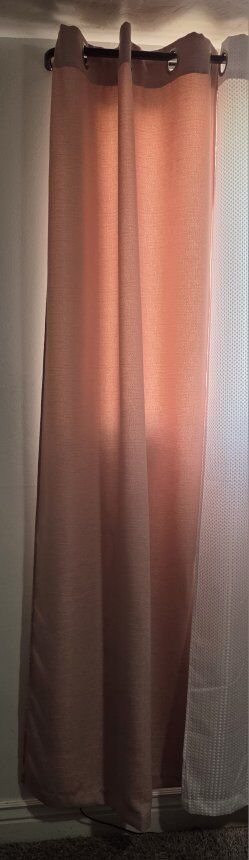 Pink curtains
