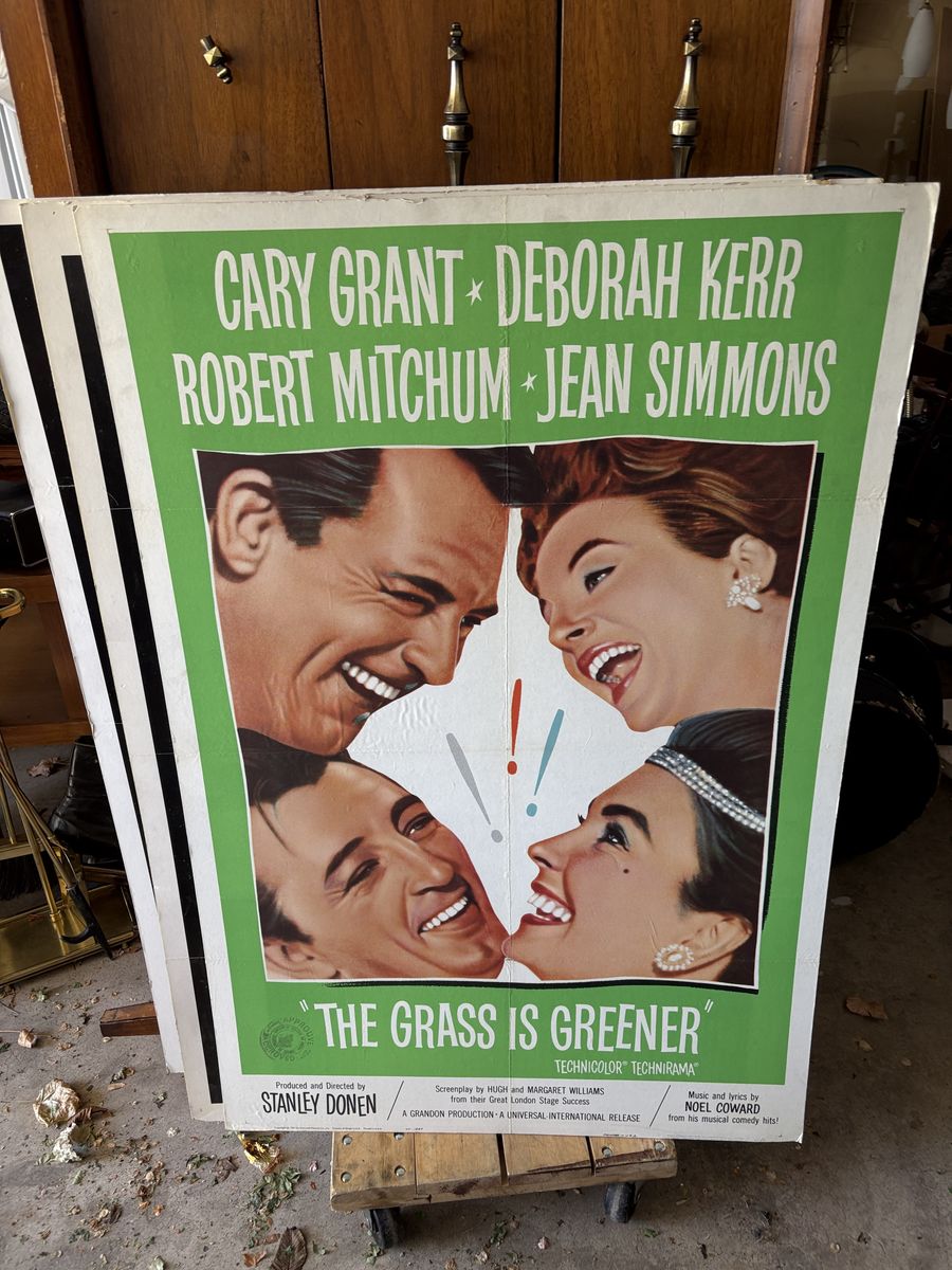 Movie poster THE GRASS IS GREENER orig 1960 one sheet movie poster CARY GRANT/DEBORAH KERR/JEAN SIMMONS