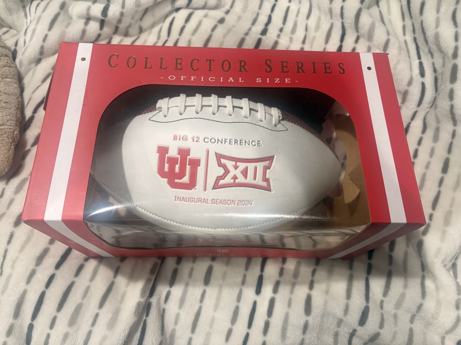 Utah Utes Big 12 Conference Inaugural Season 2024 Collector Series Official Size Football In Box