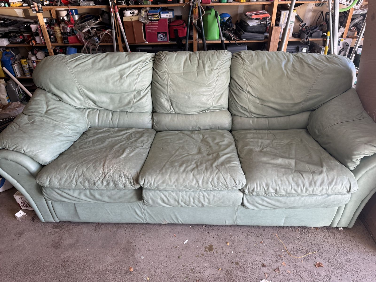 Clean and Comfortable Top Grain Leather Couch - High Quality