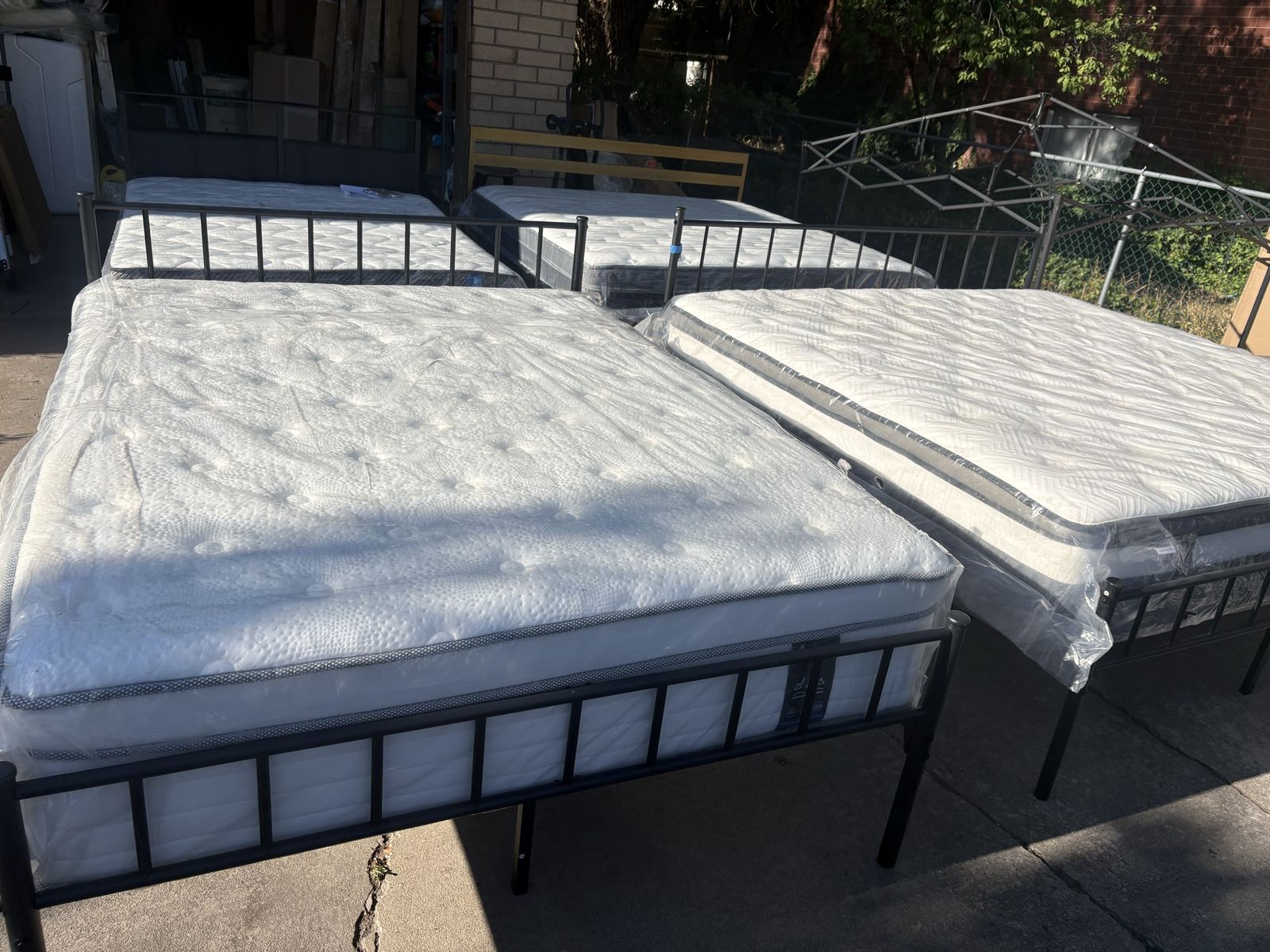 Yard Sale Assorted Items - Furniture, Mattresses, and Storage Bins